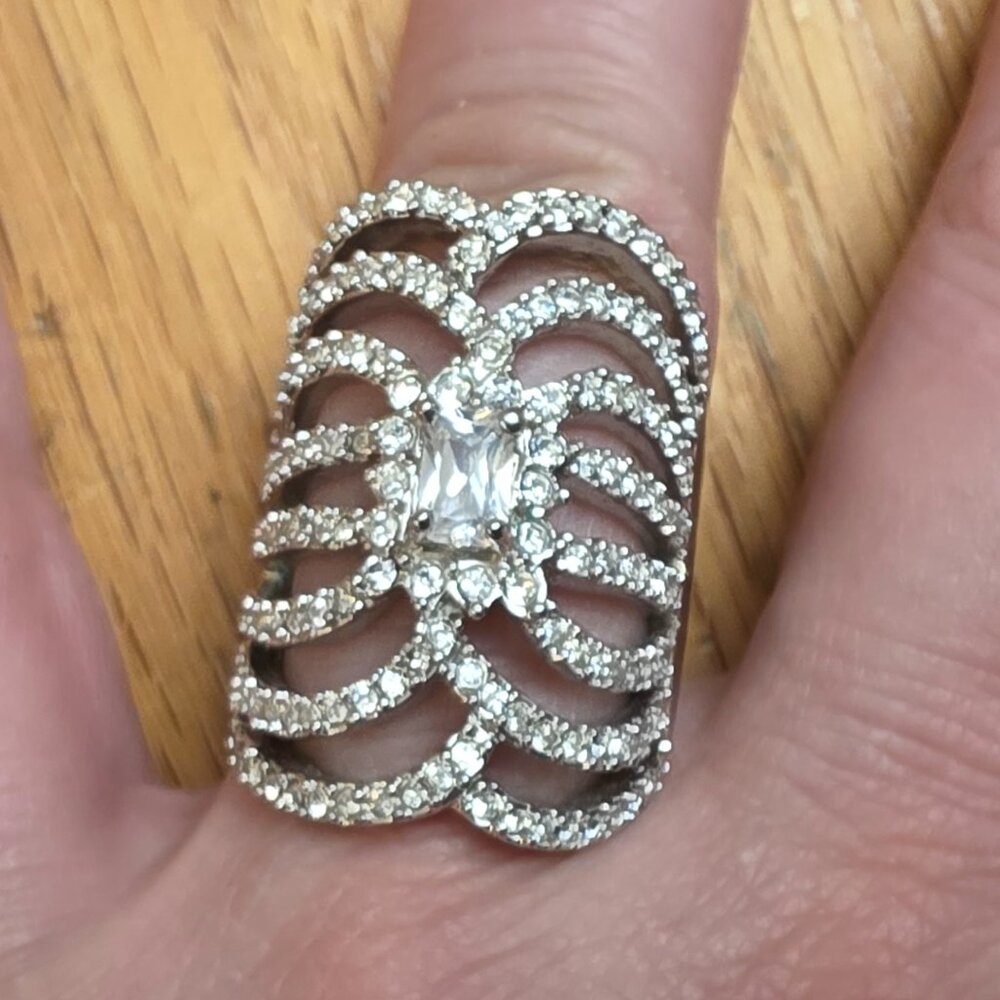 Claire's Multi-Stone Rhinestone Ring Size 10 - Picture 4 of 16